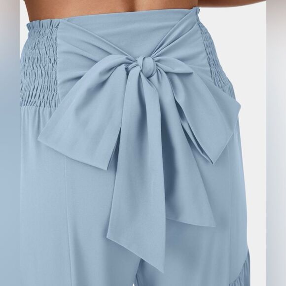 Halara Breezeful High Waisted Shirred Tie Front & Back Casual Pants Large NWT - Picture 6 of 16